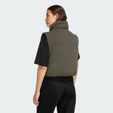 ESSENTIALS HERRINGBONE DOWN VEST