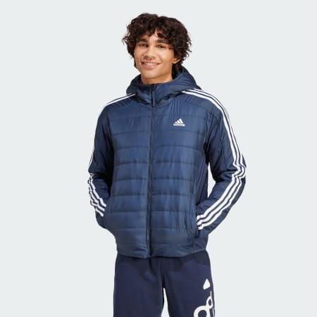 Essentials 3-Stripes Insulated Hooded Hybrid Jacket