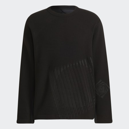 Y-3 Wooly Fleece Graphic Crew Sweatshirt