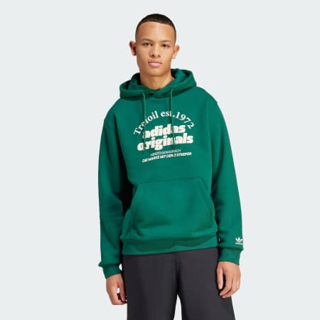 Adidas trefoil hoodie mens best sale