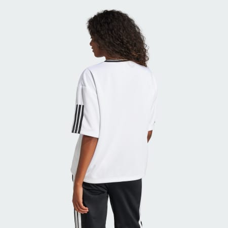 T-shirt boyfriend colorblock 3 bandes coupées Tiro
