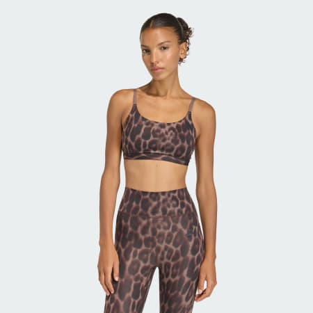 Optime Essentials Workout Leopard Light Support Bra
