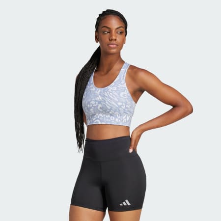 Own the Run Pocket Medium Support Print Bra