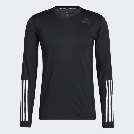 Techfit 3-Stripes Fitted Long Sleeve Top