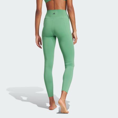 adidas Performance TECHFIT COLORBLOCK 7/8 - Leggings - silver green/green 