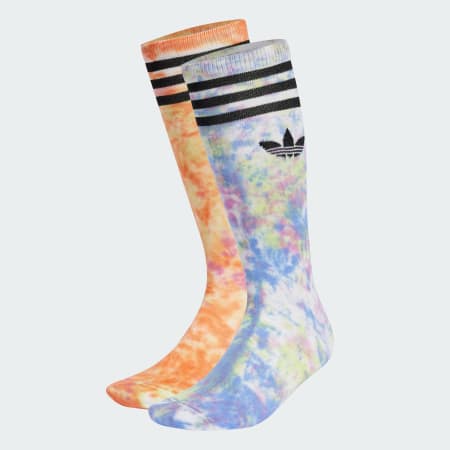 Șosete până la gambă cu imprimeu tie-dye, 2 perechi