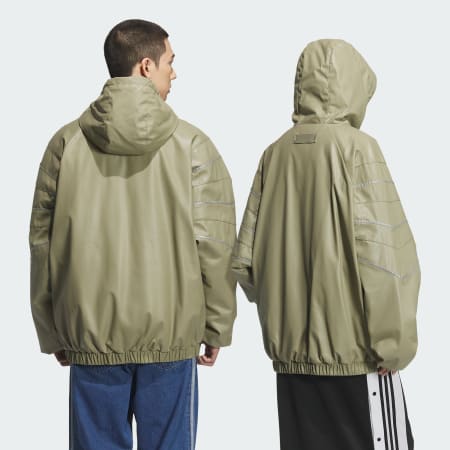 PU寬鬆有墊人造皮外套