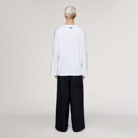 MAJICA DUGIH RUKAVA NEOBRAĐENIH RUBOVA Y-3 3 STRIPES