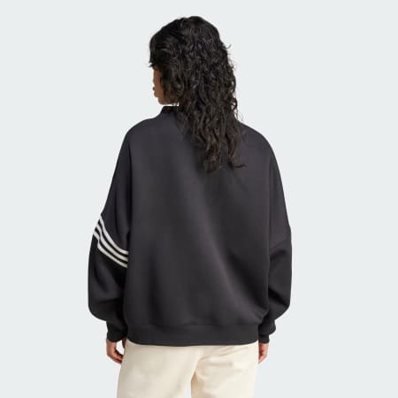 Adidas originals sweatshirt in black with orange piping deals