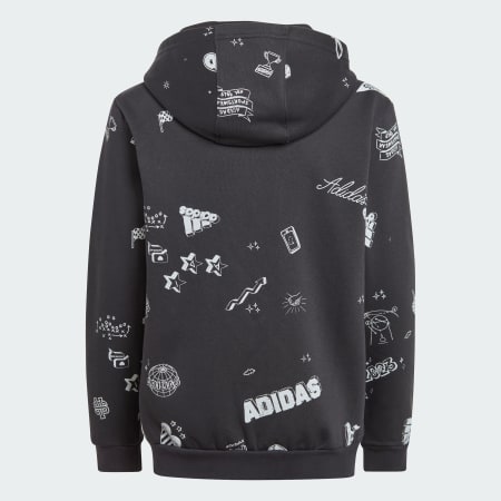 Brand Love Allover Print Full-Zip Hoodie Kids