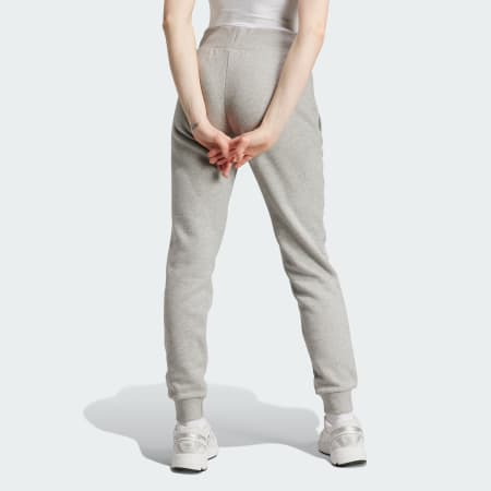 adidas High Waist Velour Pants - Grey, Women's Lifestyle