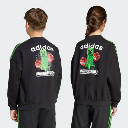 Bluză adidas Minecraft cu guler rotund, pentru copii