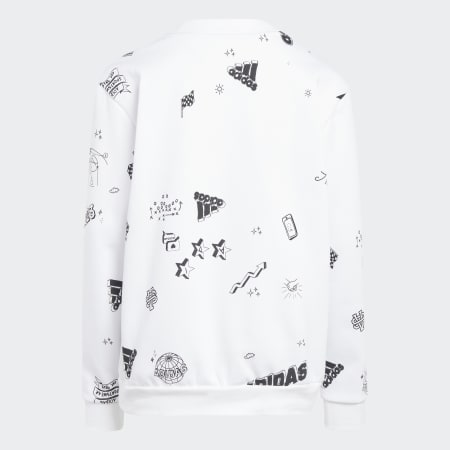 Brand Love Allover Print Crew Sweatshirt Kids