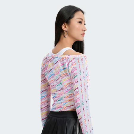 Dance Mesh Long Sleeve Tee