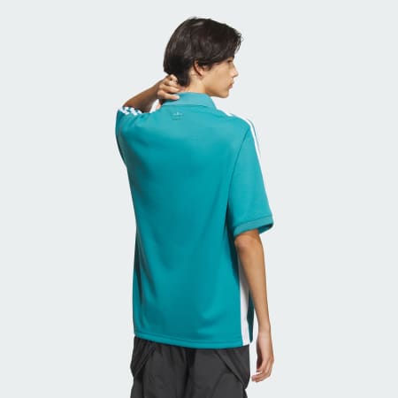 Trefoil Logo Play Football Graphic Short Sleeve Polo Shirt