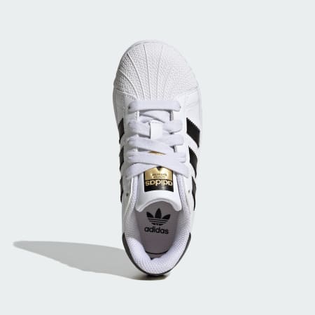 Adidas superstar womens shop white and gold