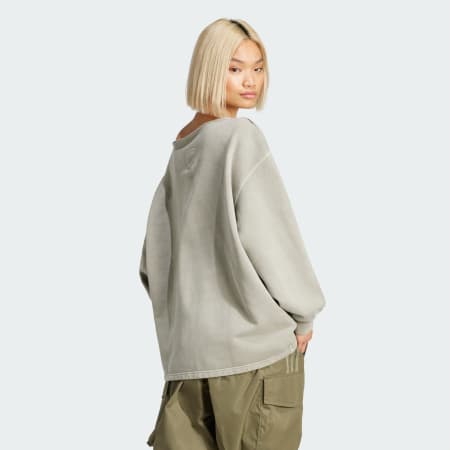 Washed Off-Shoulder Sweatshirt