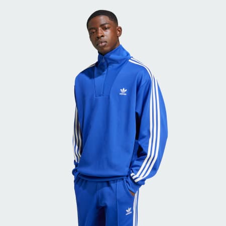 Clothing Adicolor Funnel Neck Track Top Blue adidas South Africa