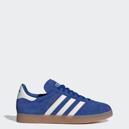 Adidas gazelle best sale gum sole blue