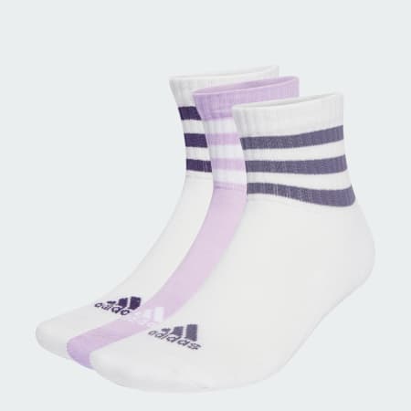 Set de 3 perechi de șosete de lungime medie Sportswear cu amortizare și 3 dungi