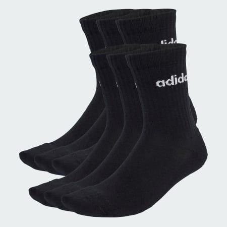 Set de 6 perechi de șosete p&acirc;nă la gambă, cu linii și amortizare