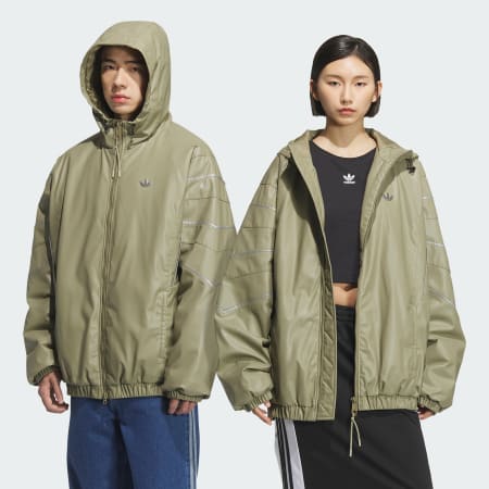 PU寬鬆有墊人造皮外套