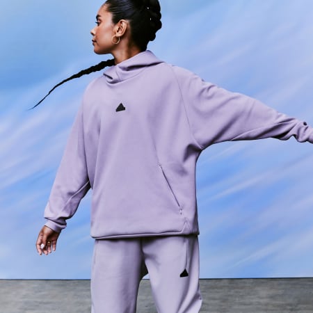 Lilac on sale adidas hoodie