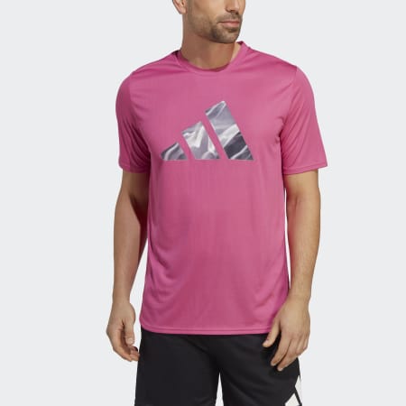 Mens pink sale adidas top