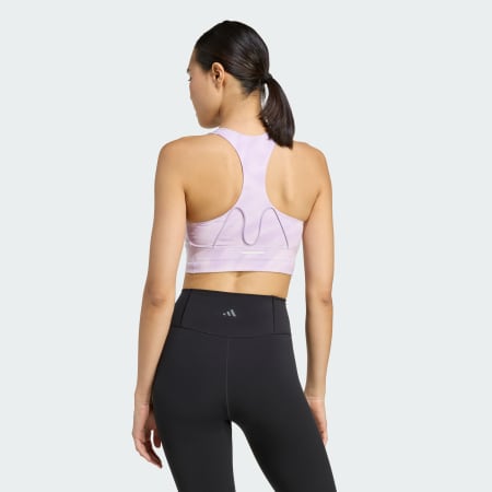 Run Pocket Medium-Support Allover Print Bra