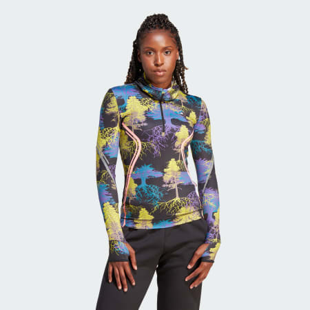 adidas by Stella McCartney TruePace Long Sleeve Printed Hooded Top