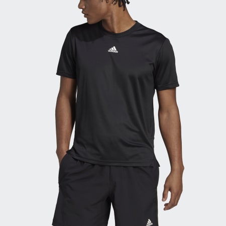 adidas AEROREADY HIIT Back 3-Stripes Training Tee - Black | adidas KW