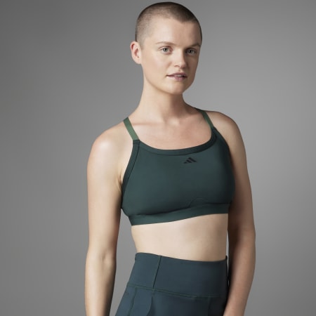 adidas Performance Sports bra - silver green/green 