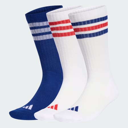 גרבי ספורט מרופדות 3-פסים CREW, מארז 3 זוגות