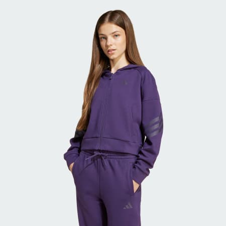 جاكيت رياضية للأطفال Future Icons 3-Stripes Full-Zip Hooded 