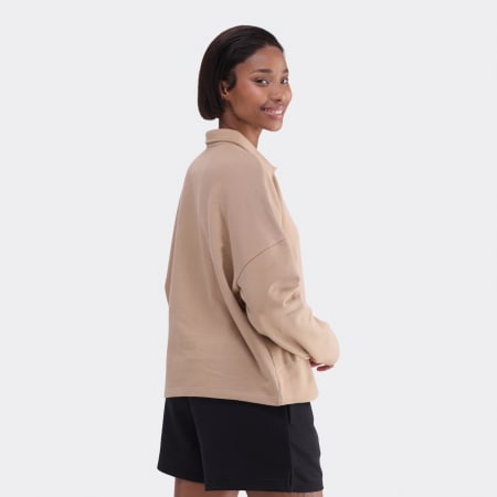 Essentials Linear Fleece Polo Sweatshirt