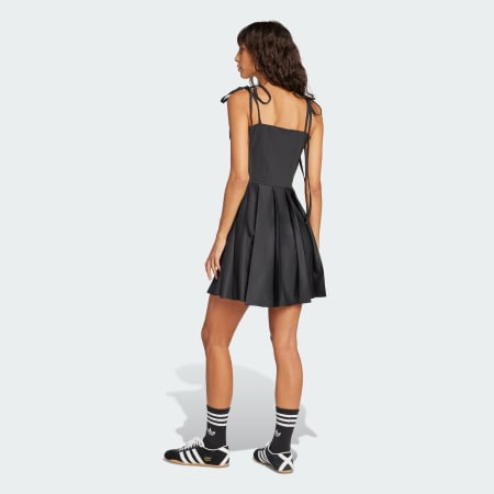 Ribbon Pleated Mini Dress