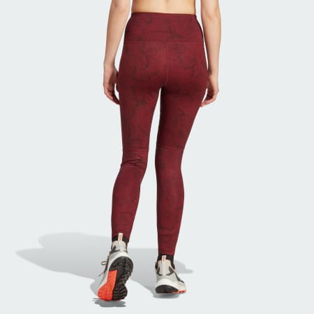 adidas TERREX Multi Allover Print Leggings (Plus Size) - Burgundy, Women's  Hiking