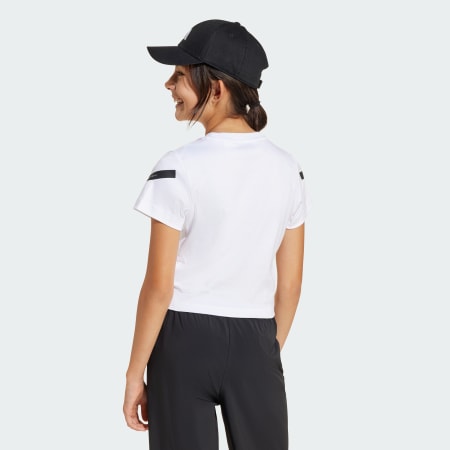 חולצת טי צמודה לנערות בגזרה קצרה adidas Z.N.E.