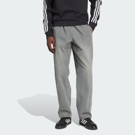 Hlače adidas Adicolor Loose Denim Stone