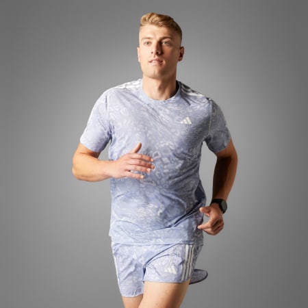 Tricou cu 3 dungi Own the Run CLIMACOOL