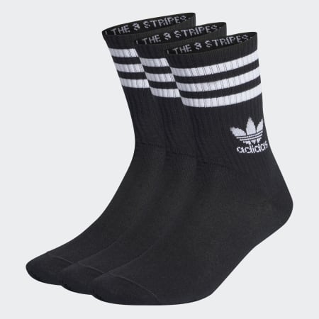 Accessories - Mid Cut Crew Socks 3 Pairs - Black | adidas South Africa