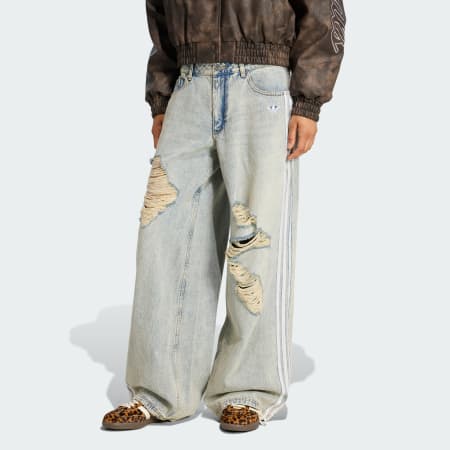 ADIDAS ORIGINALS LOOSE DENIM DESTRESSED Pants
