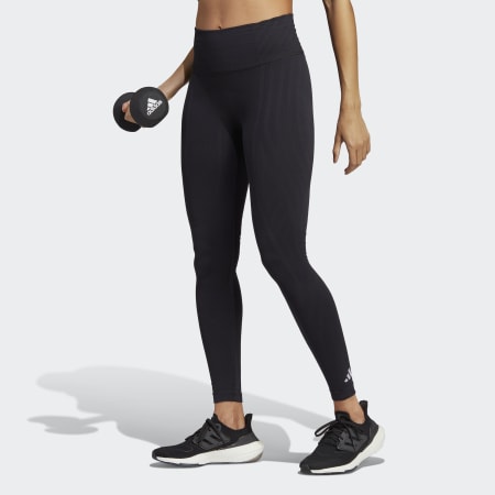 Women's 7/8 Fitness Leggings Essentials - Black - Decathlon