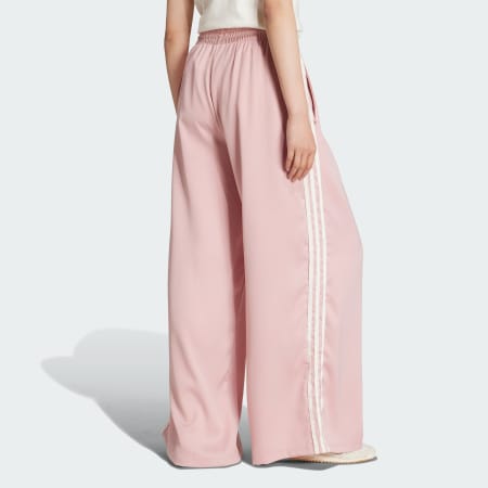 adidas Originals Satin Wide Leg Pants Ruffle 3-Stripes