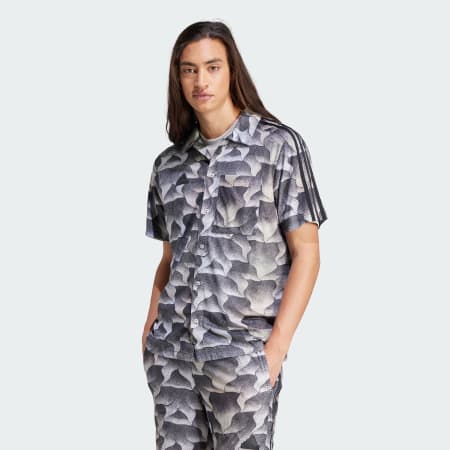 Tiro Allover Print Mesh Resort Shirt