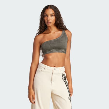 Ribbed One-Shoulder Top