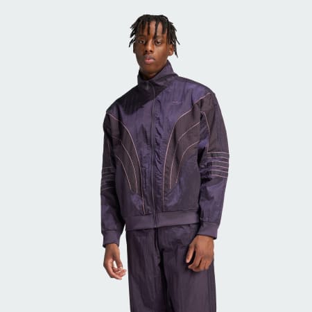 Purple adidas tracksuit mens hotsell