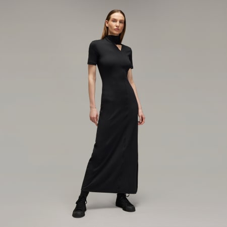 Y-3 Fitted Neck Closure Dress
