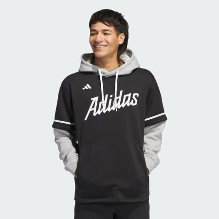 Hanorac cu glugă și marca adidas