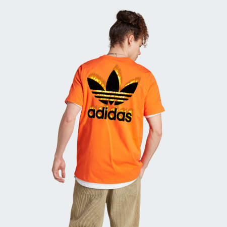 Orange adidas shop t shirt